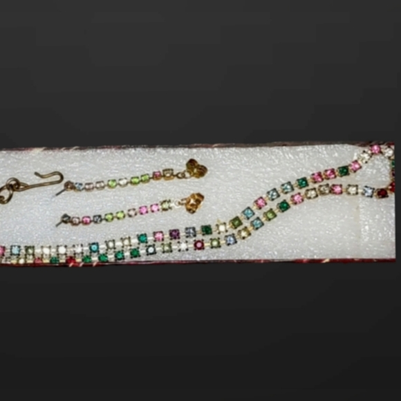 Old Fashioned Vintage Rhinestone Choker Set - Picture 9 of 16